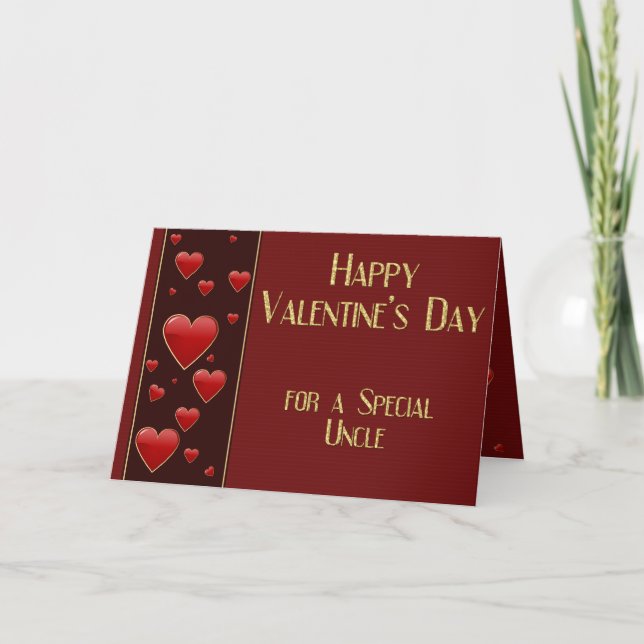 Carte spéciale Oncle Masculine Valentine (Devant)