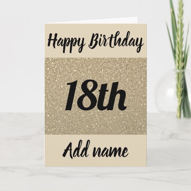 Carte spéciale personnalisée 18e anniversaire (Devant)