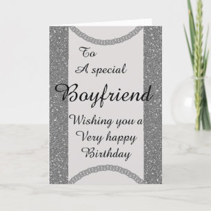Carte spéciale petit ami élégant Anniversaire