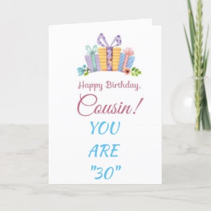 CARTE SPÉCIALE POUR L'ANNIVERSAIRE DU COUSIN "SPÉC