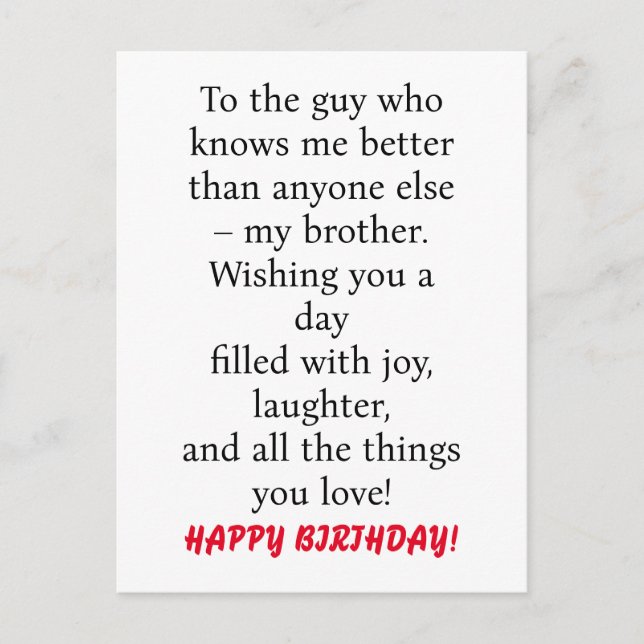 CARTE SPÉCIALE POUR L'ANNIVERSAIRE DU FRÈRE SPÉCIA (Devant)
