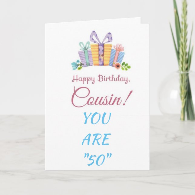 CARTE SPÉCIALE POUR LE "50ème" ANNIVERSAIRE DE COU (Devant)