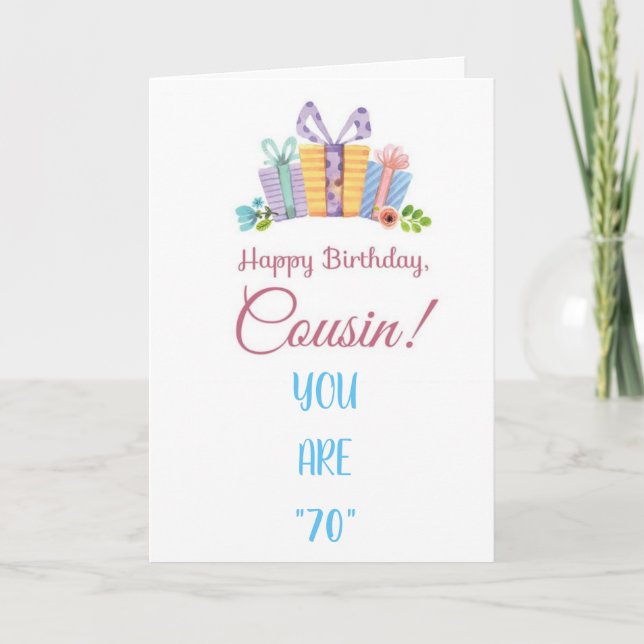 CARTE SPÉCIALE POUR LE "70ème" ANNIVERSAIRE DE COU (Devant)