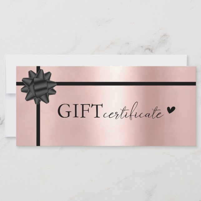 Carte Spécifique au client, Logo Certificat cadeau d'ent (Devant)