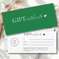 Spécifique au client, Logo Certificat cadeau d'ent