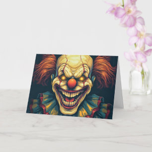 Carte Spectacle de cirque effrayant Clown