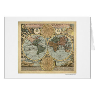 Carte spectaculaire du monde par Homann 1716