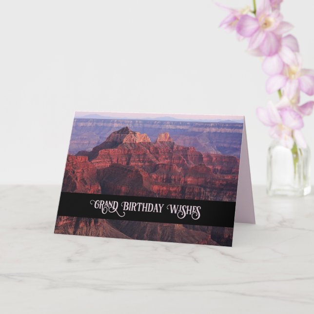 Carte Spectaculaire Grand Canyon Nature Anniversaire Sou (Orchidée)