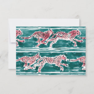 Carte SPEEDEDET CHEETAHS Safari Aquarelle Note Apparteme