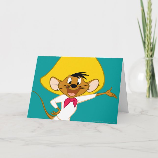 Carte SPEEDY GONZALES™ Debout (Devant)