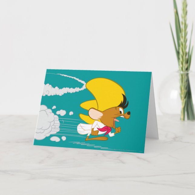 Carte SPEEDY GONZALES™ s'exécute en couleur (Devant)