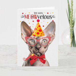 Carte Sphynx Cat MEOWvelous Anniversaire
