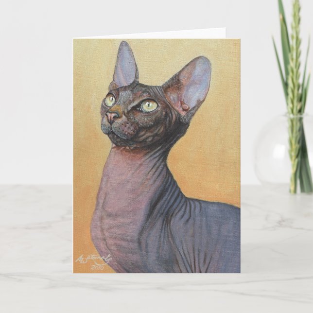 Carte Sphynx Sphinx Chat Chats Electra (Devant)
