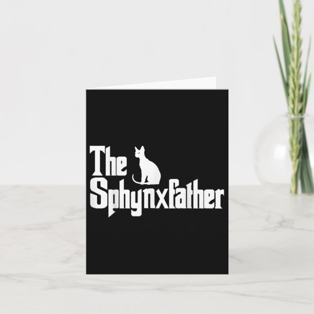 Carte Sphynxfather Funny Chat Papa Chemise Hommes Sphynx (Devant)