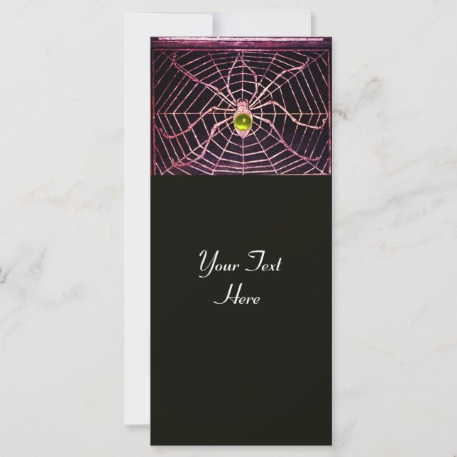 Carte SPIDER ET WEB Jaune Topaz Noir (Devant)