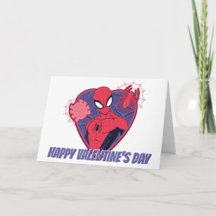 Carte Spider-Man Valentine   HEUREUSE SAINTE-VALENTIN