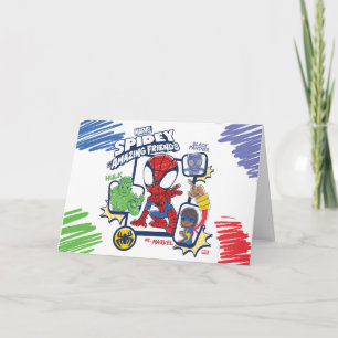 Carte Spidey et ses amis incroyables Graphique au crayon