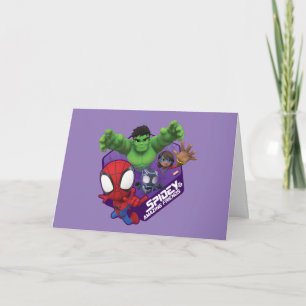 Carte Spidey, Hulk, Mme Marvel et Black Panther Hexagone