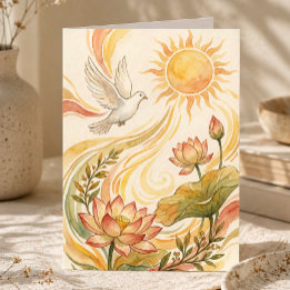 Carte Spiritual Sunlight Art | Dove & Lotus Guérison