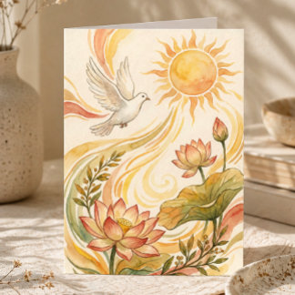 Carte Spiritual Sunlight Art | Dove & Lotus Guérison