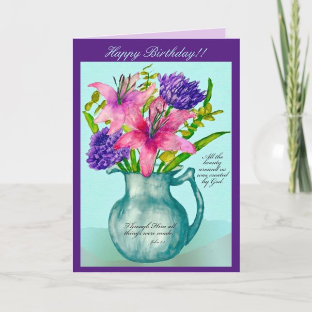 Carte spirituelle d'anniversaire (Devant)