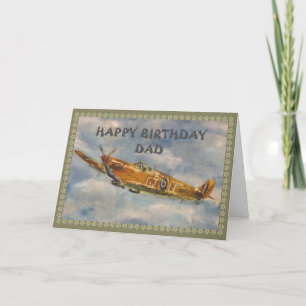 Carte Spitfire ~Joyeux père d'anniversaire