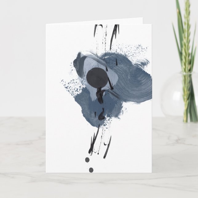 Carte Splash II bleu et noir | Paint noir bleu (Devant)