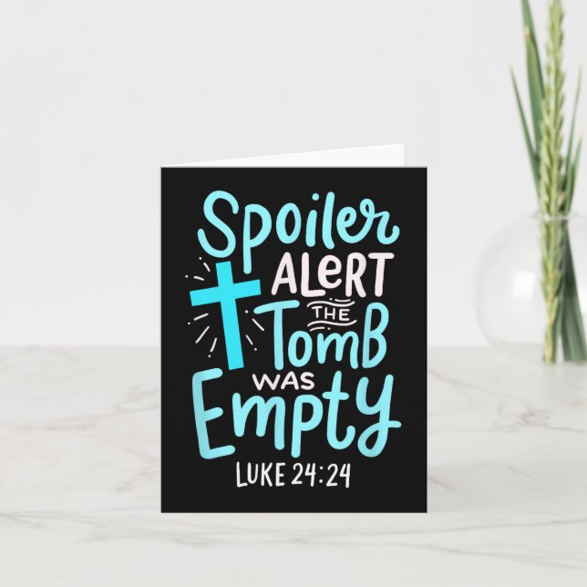 Carte Spoiler Alert Tomb Était Vide Pâques Religieux Chr (Devant)