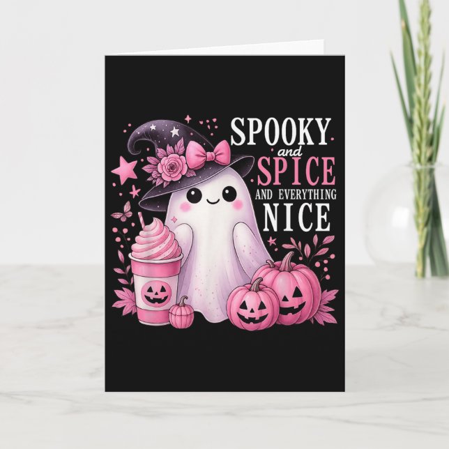 Carte Spooky And Spice And Everything Nice Halloween Pin (Devant)