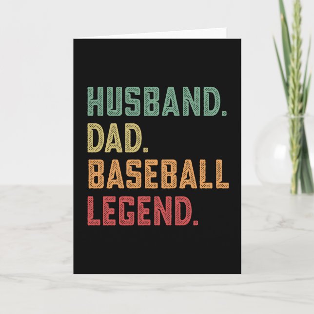 Carte Sport de légende de baseball papa mari (Devant)