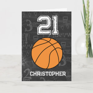 Carte Sports 21e anniversaire de basket-ball