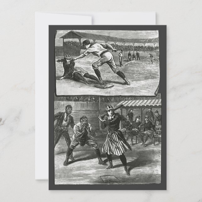 Carte Sports Anciens, Équipes de Baseball Féminines Vict (Devant)