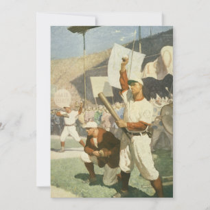 Carte Sports Anciens, Joueurs de Baseball lors d'un Matc