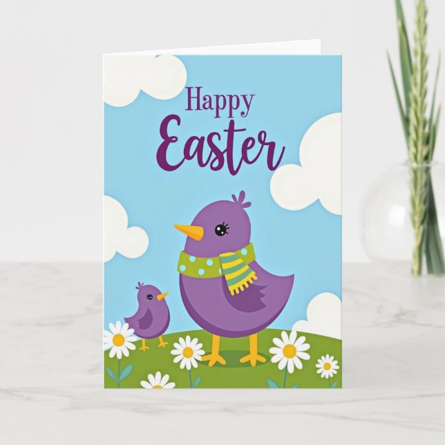 Carte Spring Birds Easter Wish Card (Devant)