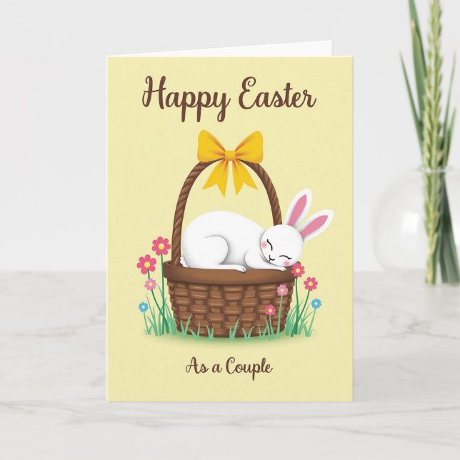 Carte Spring Bunny Couple Easter Card (Devant)