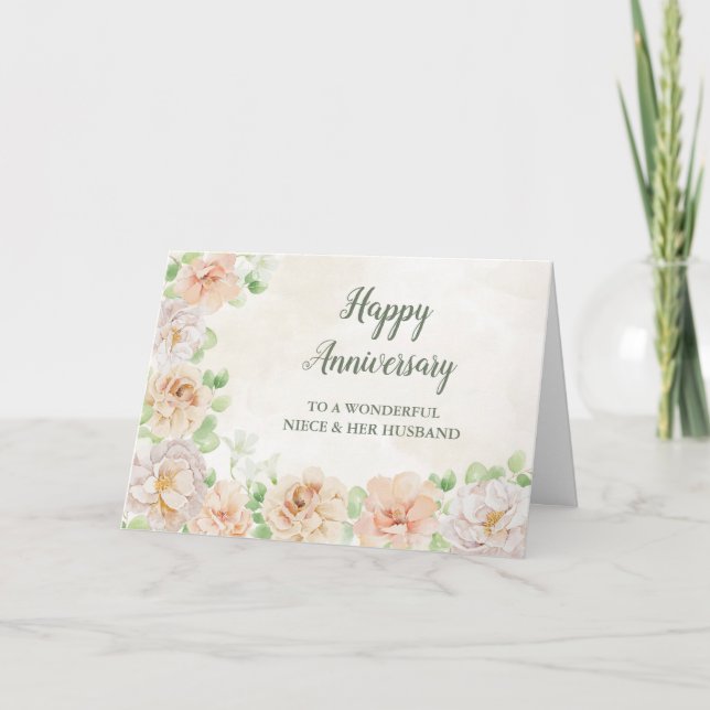 Carte Spring Niece et son mari Mariage Anniversaire (Devant)