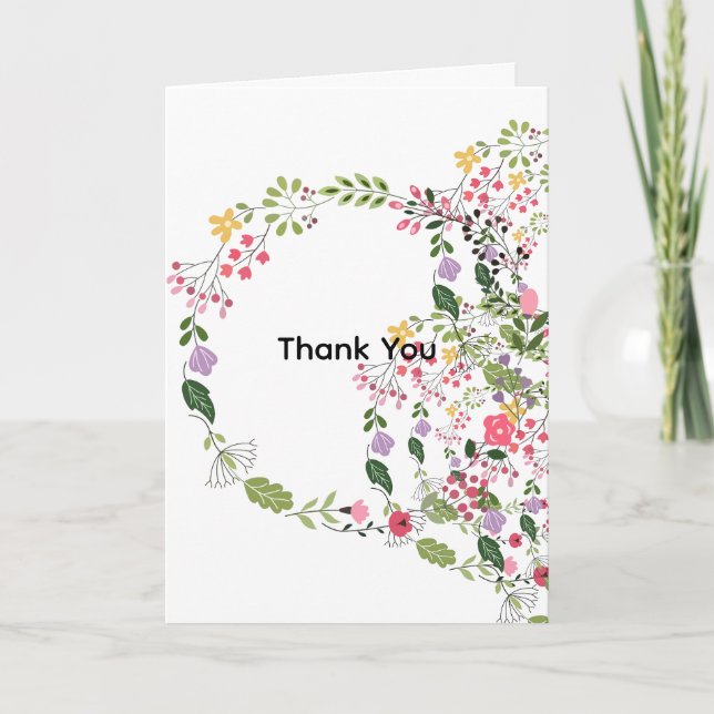 Carte Spring Time Flowers Thank You  (Devant)