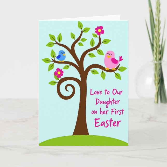 Carte Spring Tree Daughter Easter Card (Devant)