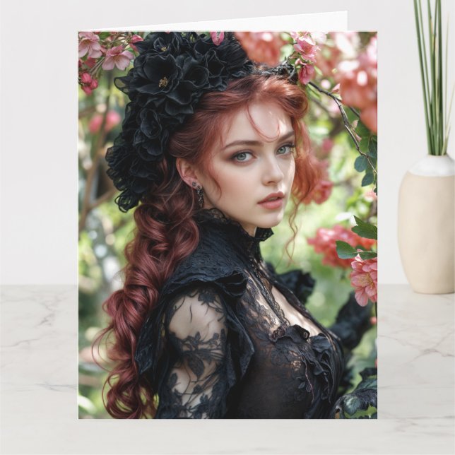 Carte Spring Victorian Goth 2025 Design 6 (Devant)