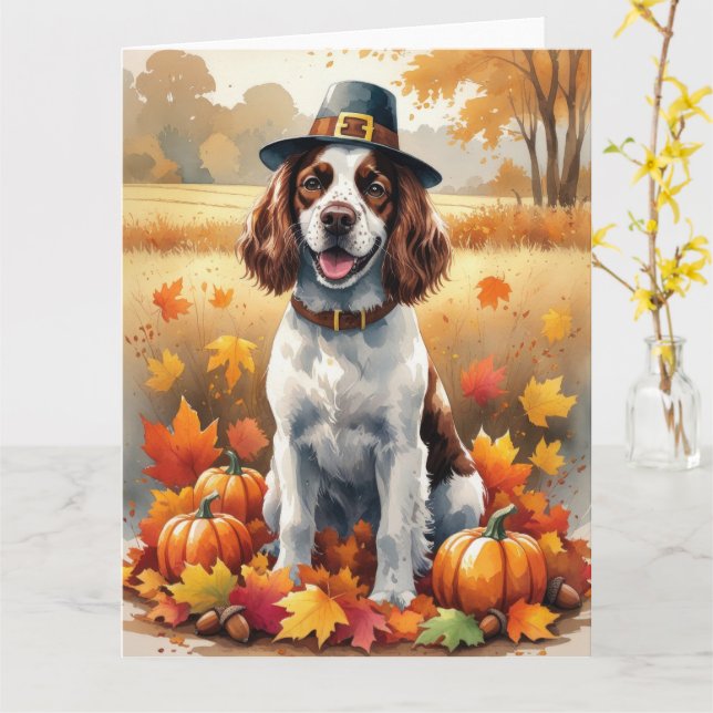 Carte Springer Spanien À L'Automne Feuille L'Art Thanksg (Fleur jaune)