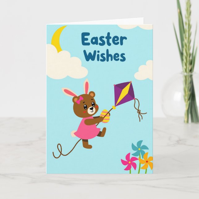 Carte Springtime Bunny Easter Card (Devant)