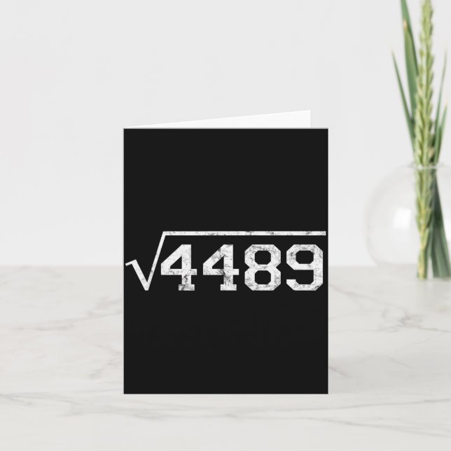 Carte Square Root Of 4489 Slang Math Teacher Six Seven 6 (Devant)