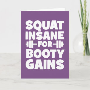 Carte Squat fou pour des gains de bottes - Gym Drôle pou