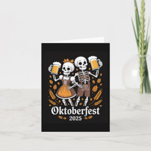 Carte Squelette allemand Halloween Lederhosen Funny 2025