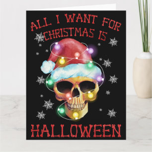 Carte Squelette Arbre de Noël Drôle laide Skeletons de N