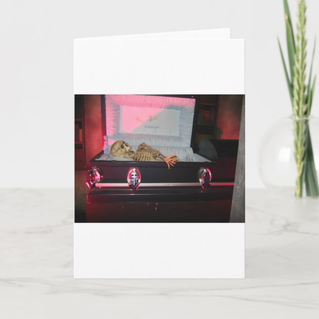 Carte squelette dans le cercueil (Devant)