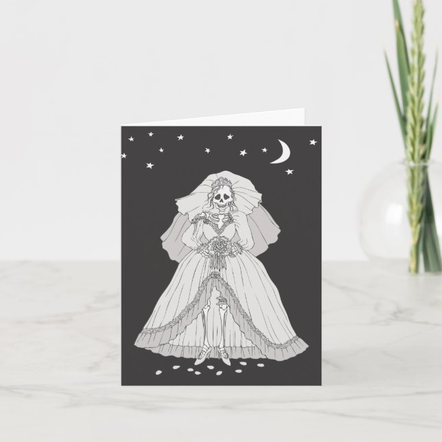 Carte Squelette de jeune mariée (Devant)