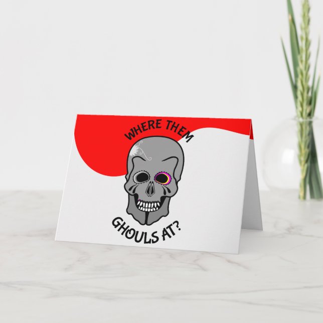 Carte Squelette de sucre d'Halloween (Devant)
