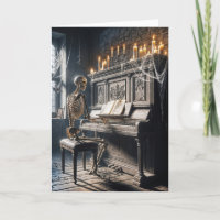 Squelette d'Halloween Jouer un piano