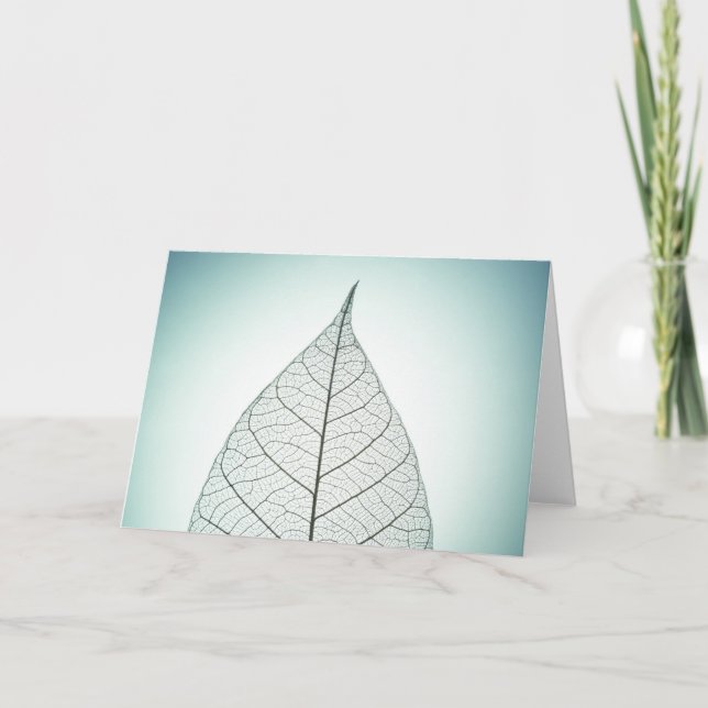 Carte Squelette Feuille verte (Devant)